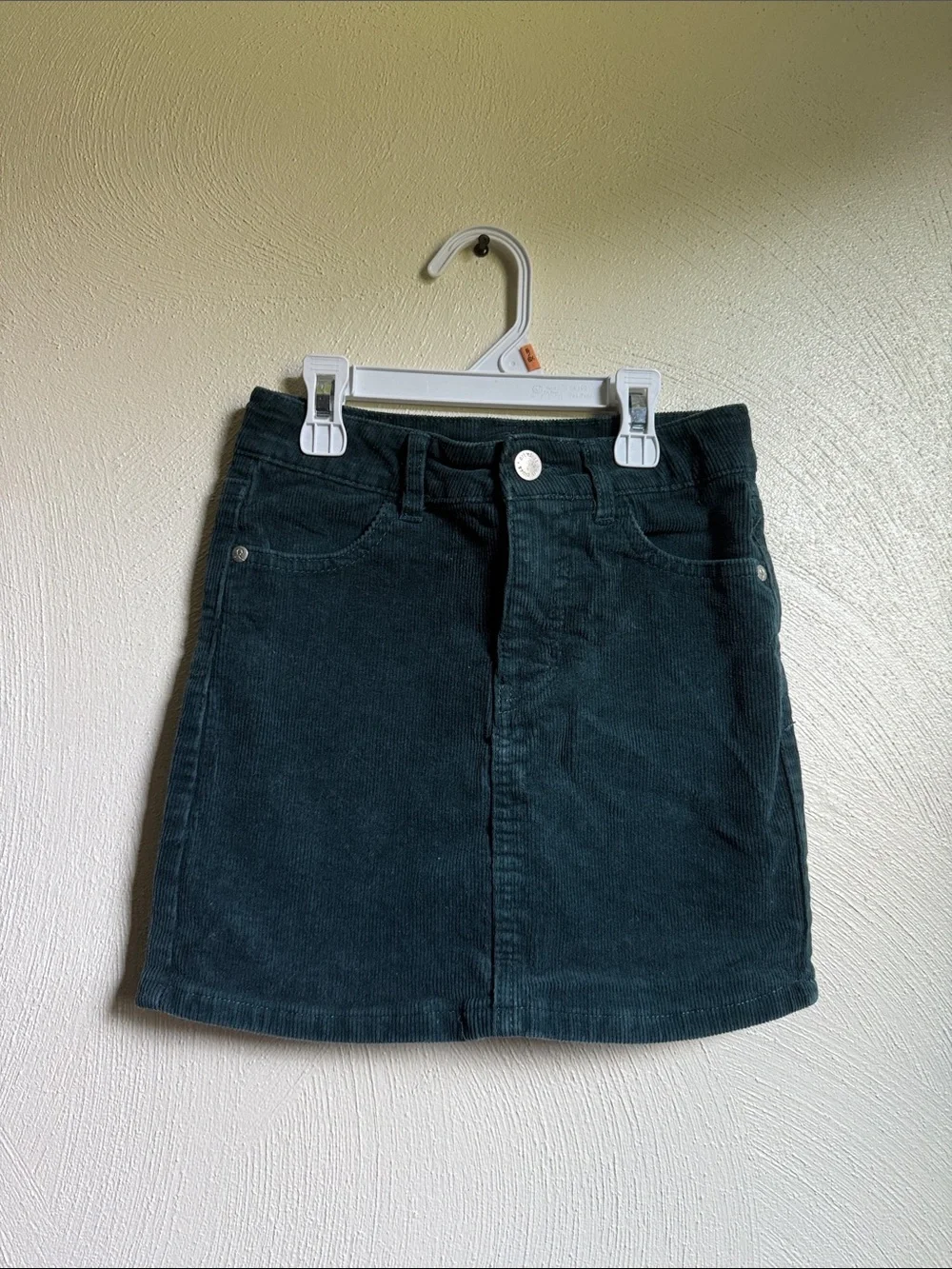 Dark Teal Corduroy Mini Skirt - Classic A-Line